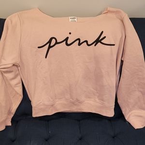 Victoria's Secret pink off the shoulder sweatshirt